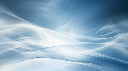 Fototapeta premium Elegant abstract blue background with soft waves and light patterns, perfect for calming designs and digital projects.
