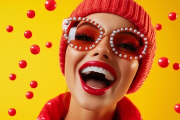 A birth control pill advertisement, using bold, empowering imagery and language to promote reproductive freedom