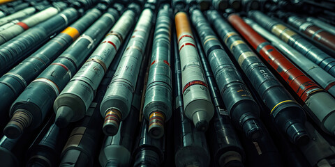 The Silent Killer's Arsenal: A weapons depot filled with various sizes and shapes of nuclear warheads.