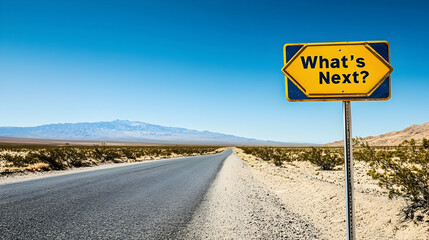 Naklejka premium Yellow road sign under a clear sky asking 
