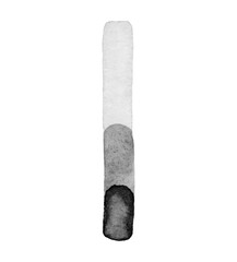 Elegant handcrafted black and white watercolor letter 