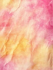Fototapeta premium Tie Dye Design Unique Paper Texture Light Hued Decoration Soft Watercolor Effect Imaginative Pink and Yellow Palette Dreamy Background Texture in Pink and Yellow Shades