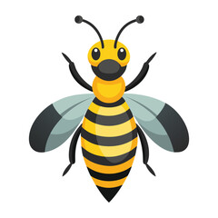 Illustration of Bee Isolated on white
