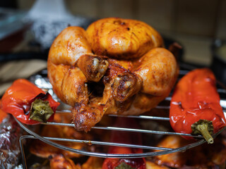 Roasted Chicken with Spicy Peppers Dish