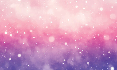 Watercolor blurred gradient from light lavender to pink with a subtle snow shimmer