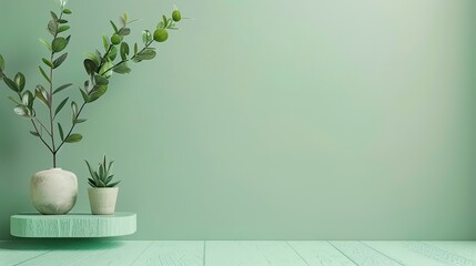 A simple and appealing simple light green background decoration. The light green color brings a sense of freshness and tranquility. It might have a uniform texture or a minimalistic pattern. 