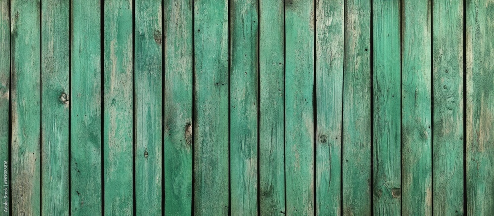 Poster Green wood texture panel backdrop. with copy space image. Place for adding text or design