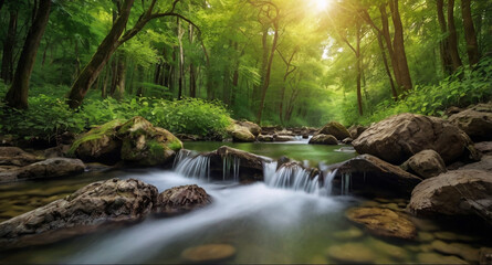 the background is cool and calm natural scenery