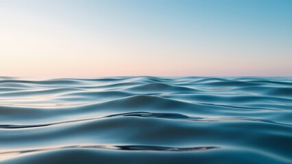 Obraz premium Horizon at Ocean and Sky Boundary with Gentle Waves