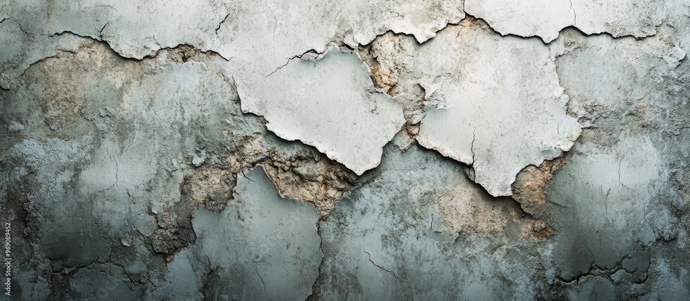 Aufkleber Cracks and stains on a retro textured backdrop. with copy space image. Place for adding text or design