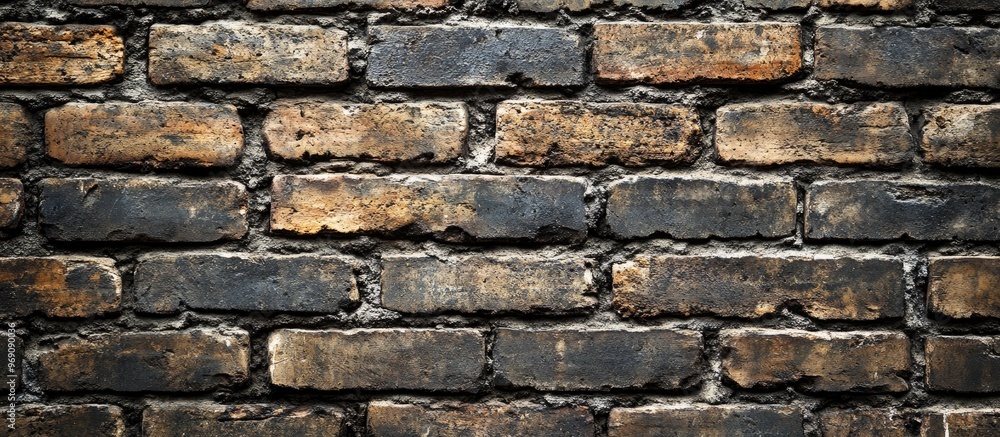 Aufkleber textured vintage brick wall offering a distinctive background for design. with copy space image. pla
