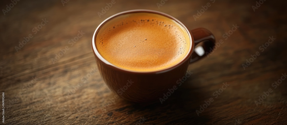 Aufkleber espresso. with copy space image. Place for adding text or design