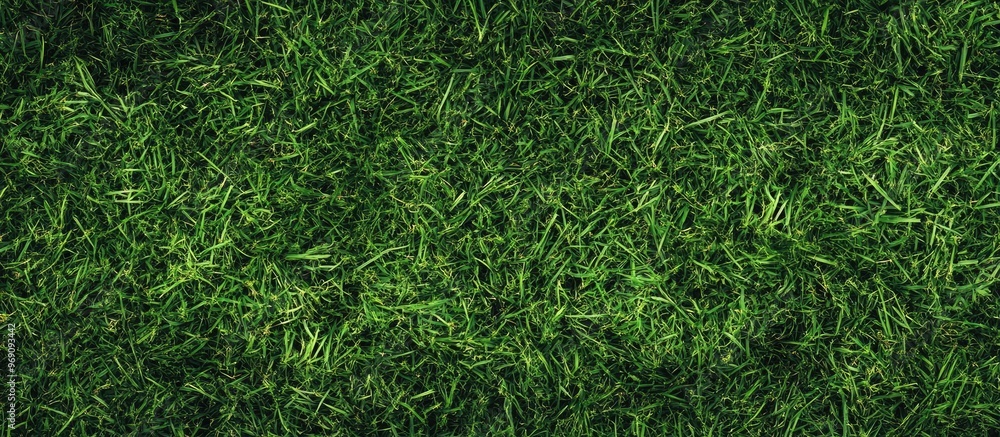 Leinwandbilder Top view of green grass texture. with copy space image. Place for adding text or design