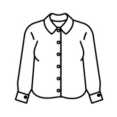 Naklejka premium Elegant white button-up shirt with a classic collar and adjustable cuffs