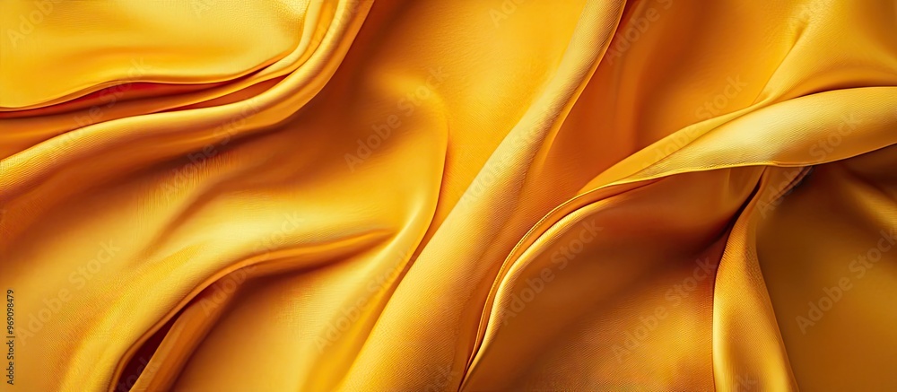 Fototapete yellow fabric texture backdrop. with copy space image. place for adding text or design