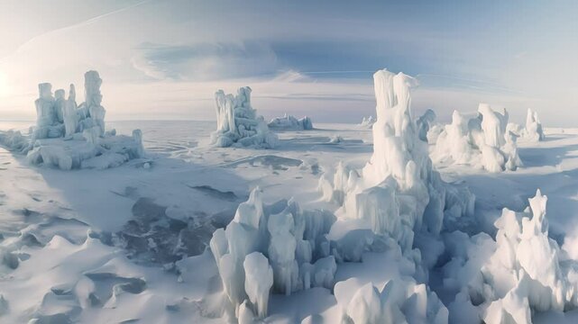 Frozen Landscape A Winter Wonderland of Ice Formations