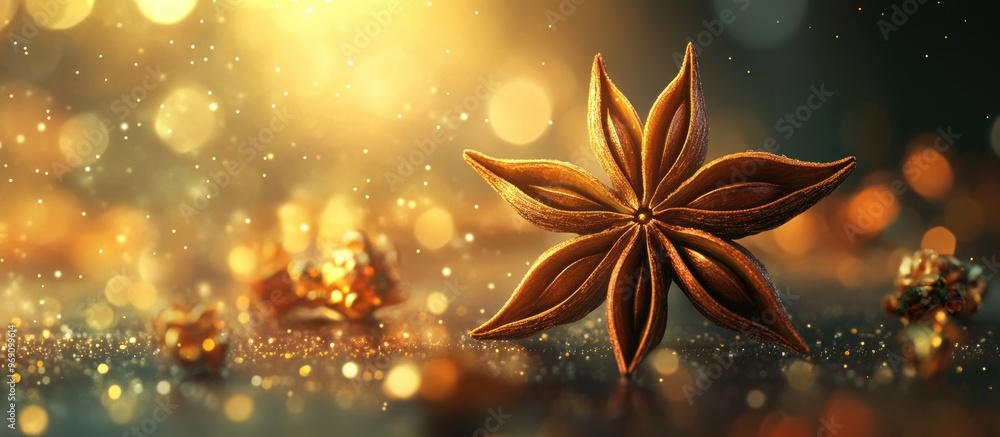Aufkleber Star anise. with copy space image. Place for adding text or design