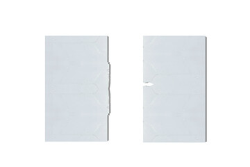 Cracked plaster walls. On isolated transparent background.