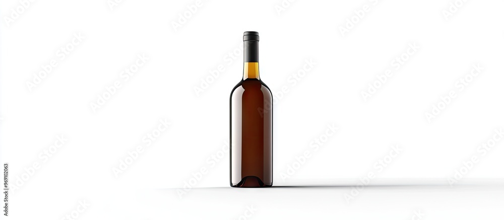 Aufkleber Wine bottle isolated on a white background viewed from the front. with copy space image. Place for adding text or design