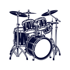 A drum kit Clipart isolated vector illustration