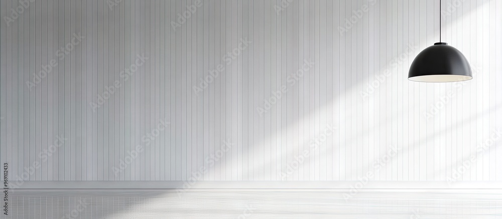 Aufkleber White ceiling featuring a stylish lamp in the room Area for text. with copy space image. Place for adding text or design