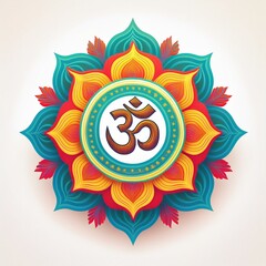 Obraz premium Om or Aum sign and symbol of hinduism