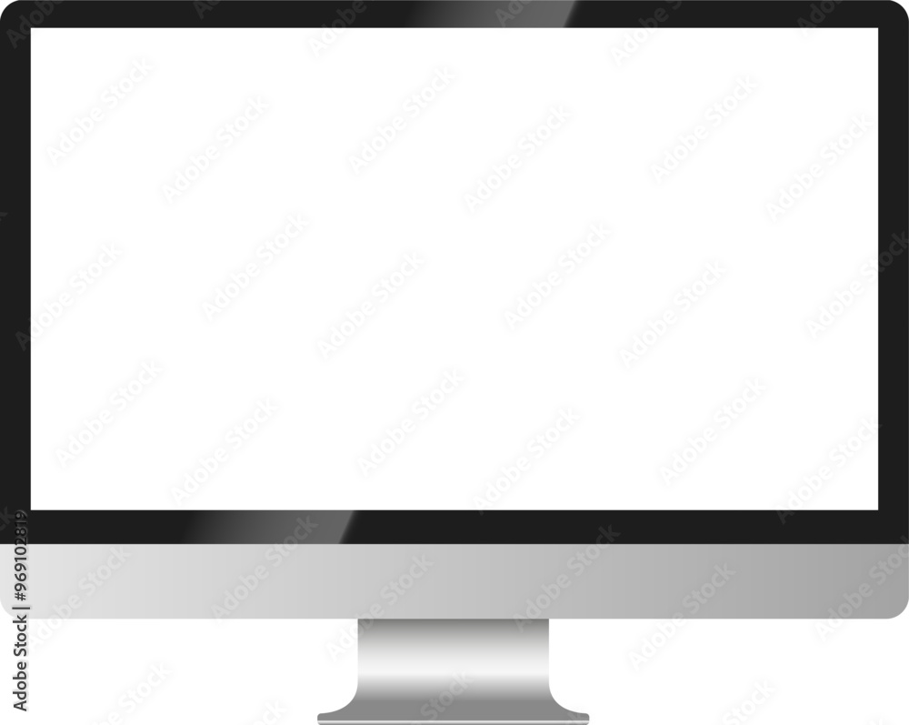 Poster realistic vector computer monitor. monitor screen on transparent background. vector eps 10