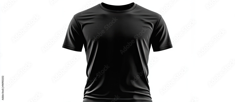 Aufkleber black men s t shirt isolated on a white background area for design. with copy space image. place for