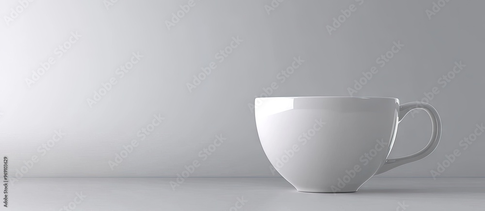 Aufkleber Close up of an empty coffee cup. with copy space image. Place for adding text or design