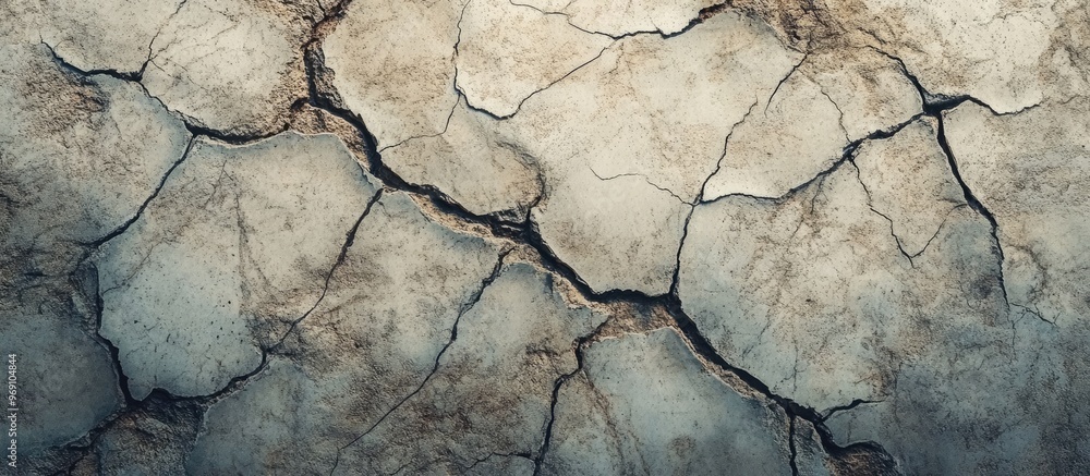 Aufkleber cracked texture of a cement road background. with copy space image. place for adding text or design