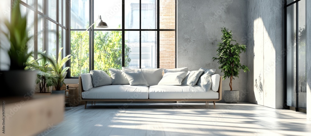 Aufkleber Loft interior design. with copy space image. Place for adding text or design
