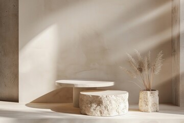 Minimalist natural stone decor