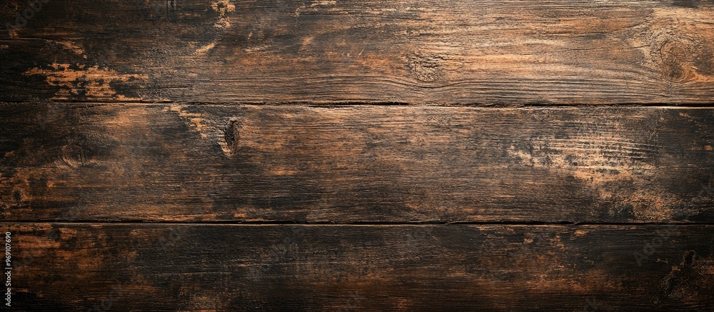 Poster Aged teak wood texture backdrop Classic wood background. with copy space image. Place for adding text or design