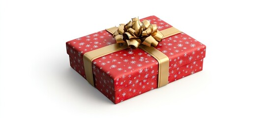 Obraz premium Christmas present isolated on a white background. with copy space image. Place for adding text or design