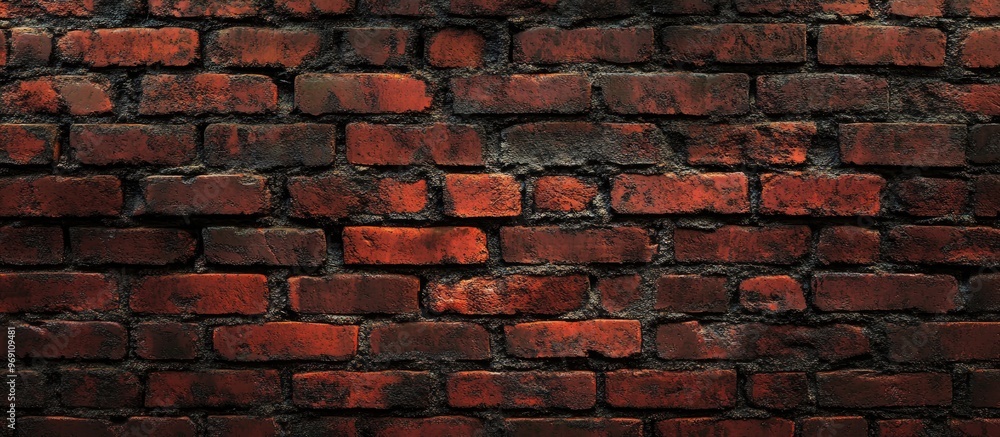 Aufkleber aged red brick wall. with copy space image. Place for adding text or design