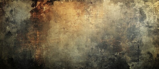 Obraz premium Old wall backdrop with a grunge texture featuring a light rough and spotted design providing a blank copyspace background