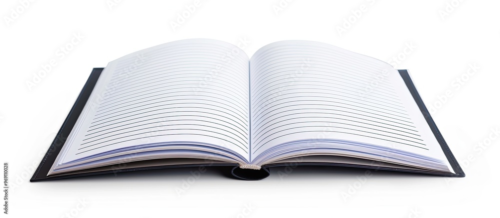 Leinwandbilder Close up image of a notebook isolated on a white background. with copy space image. Place for adding text or design