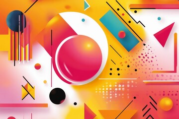 Obraz premium Spectacular geometric shape background in vibrant colors.