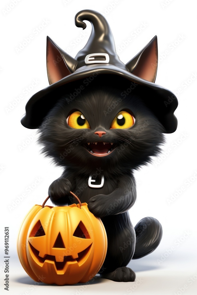 Sticker Halloween cartoon mammal animal.