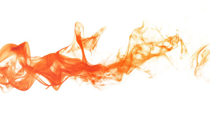 Fire flame isolated on transparent  background, dynamic and intense heat