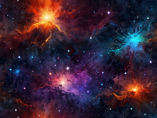 Naklejka premium a cosmic background featuring a nebula formed with gradient mesh