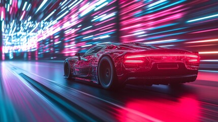 Obraz premium Speed Blur Car.