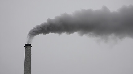 工場の煙突から排出される煙