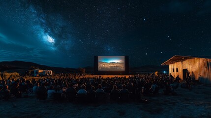 Obraz premium Outdoor Movie Night.