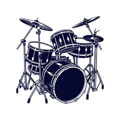 A drum kit Clipart isolated vector illustration