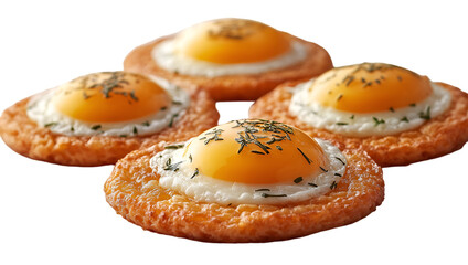 a group of food on a white background. 