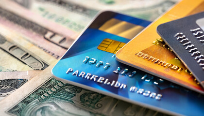 Close-Up of Payment Methods and Transactions, Focusing on Financial Exchange