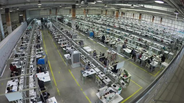 Time-lapse of Shoe Making Process, Factory Shoes