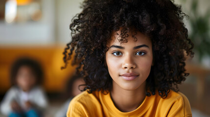 Stressed Out Mother Sitting Floor While Childre