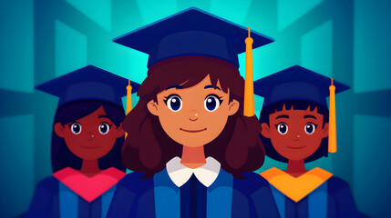 Students Happy And Graduation People Campus Exc